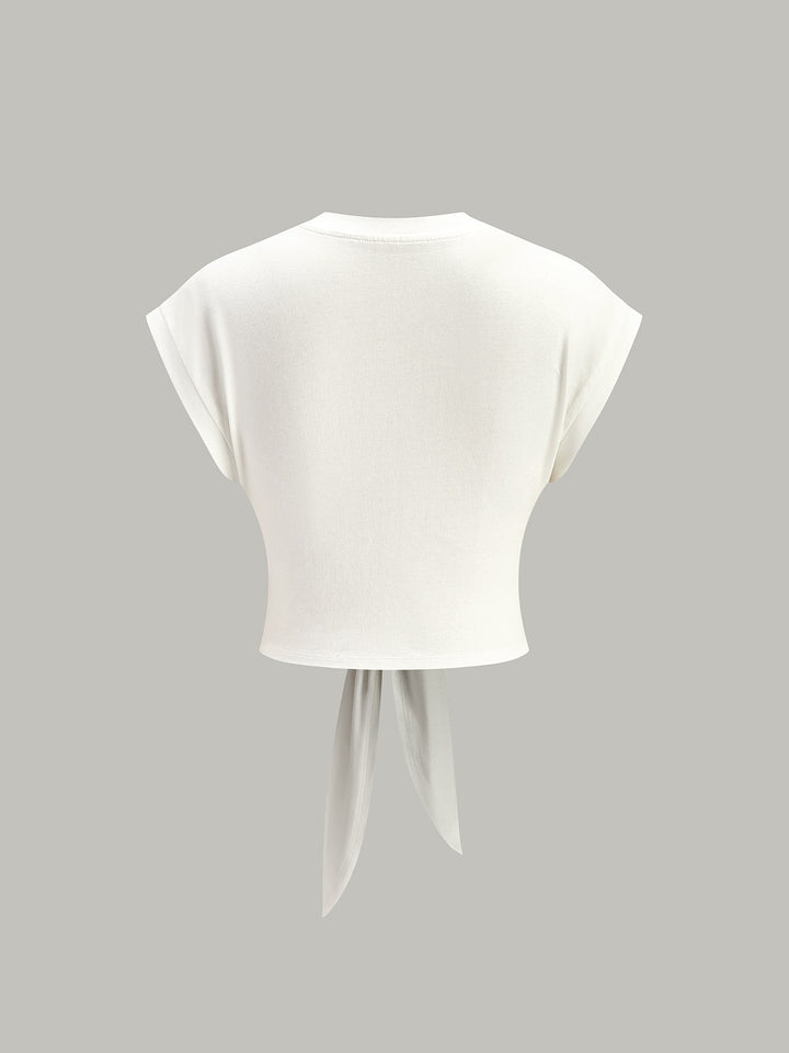 Tie-Front Cap Sleeve Top