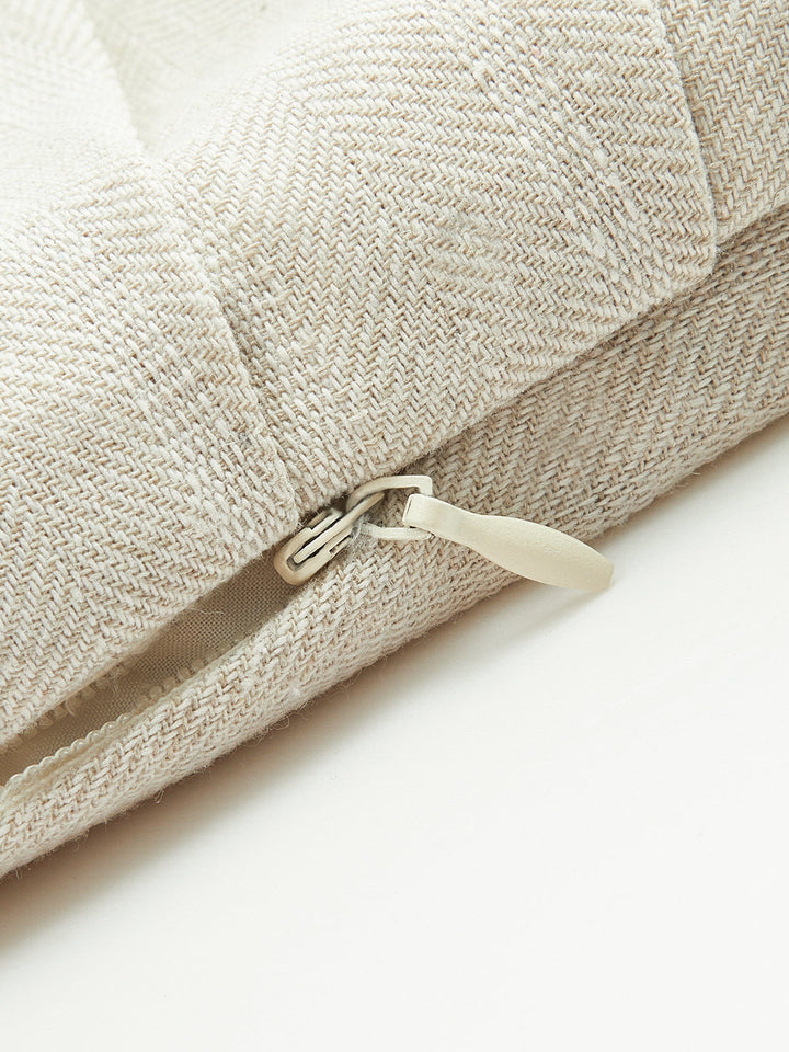 Linen Blend Cropped Blouse with Cross Wrap Detail