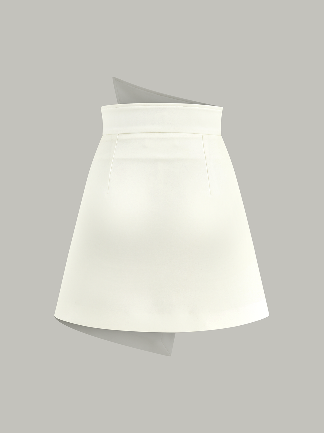 Asymmetric Metal Button Decor Pocket Mini Skort