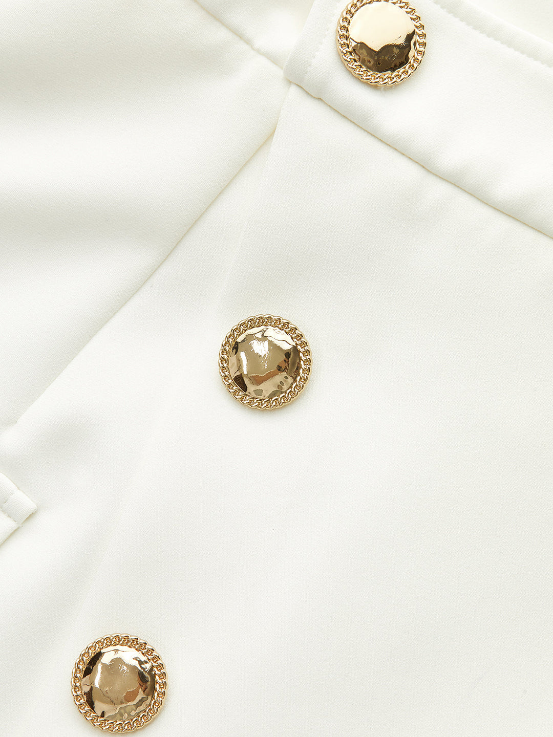 Asymmetric Metal Button Decor Pocket Mini Skort