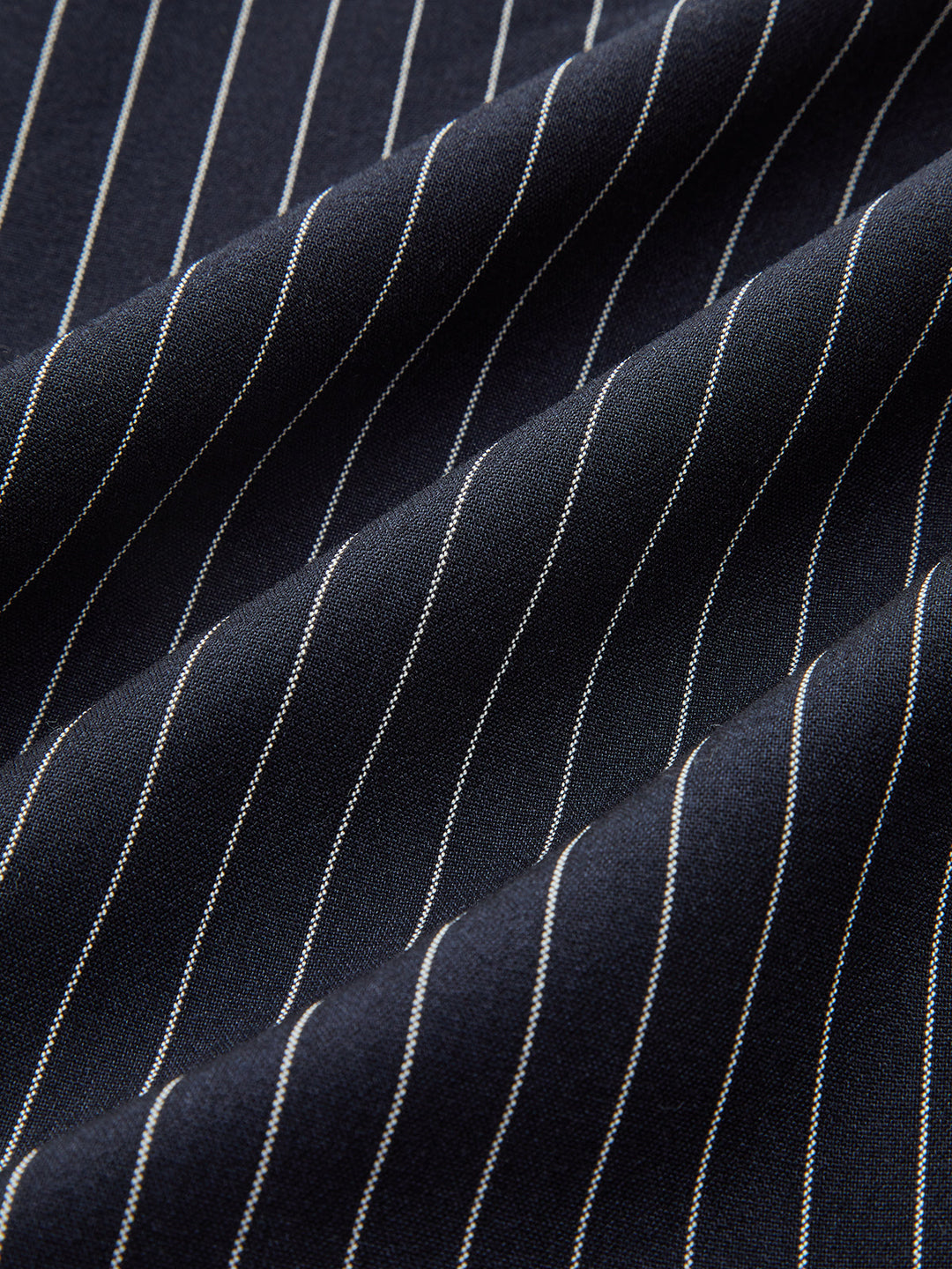 Flared Sleeve Pinstripe Wrap Blouse