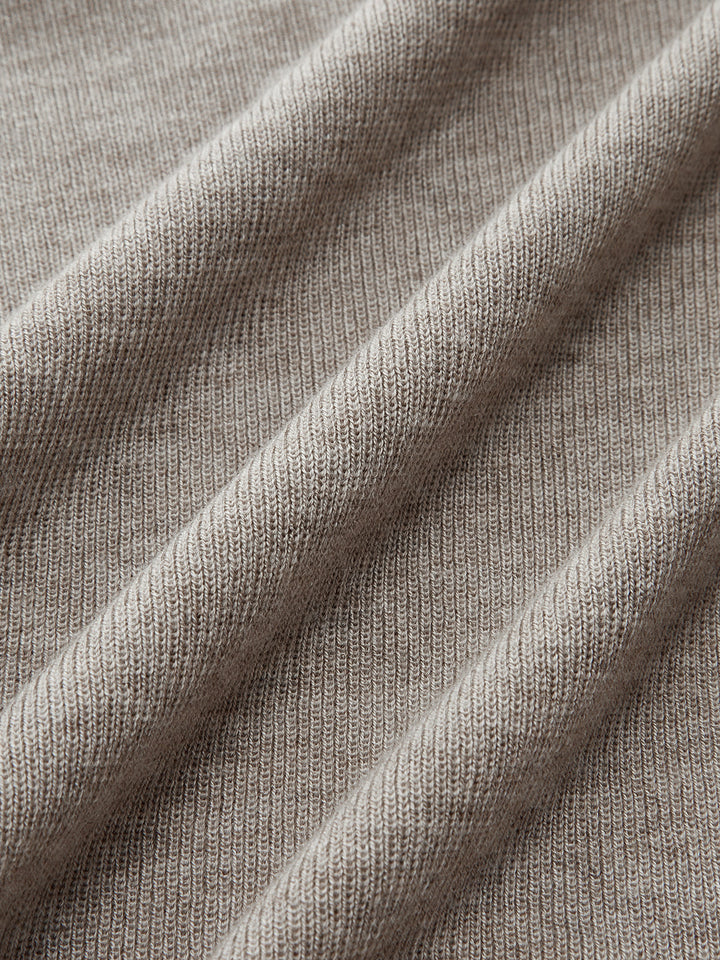 Mock Neck Wool-Blend Knit Top