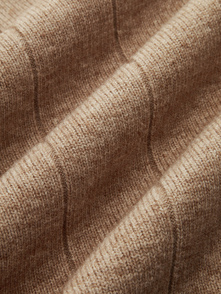 Soft Wide Rib Exposed Seam Jumper And Wide Leg Co-ord