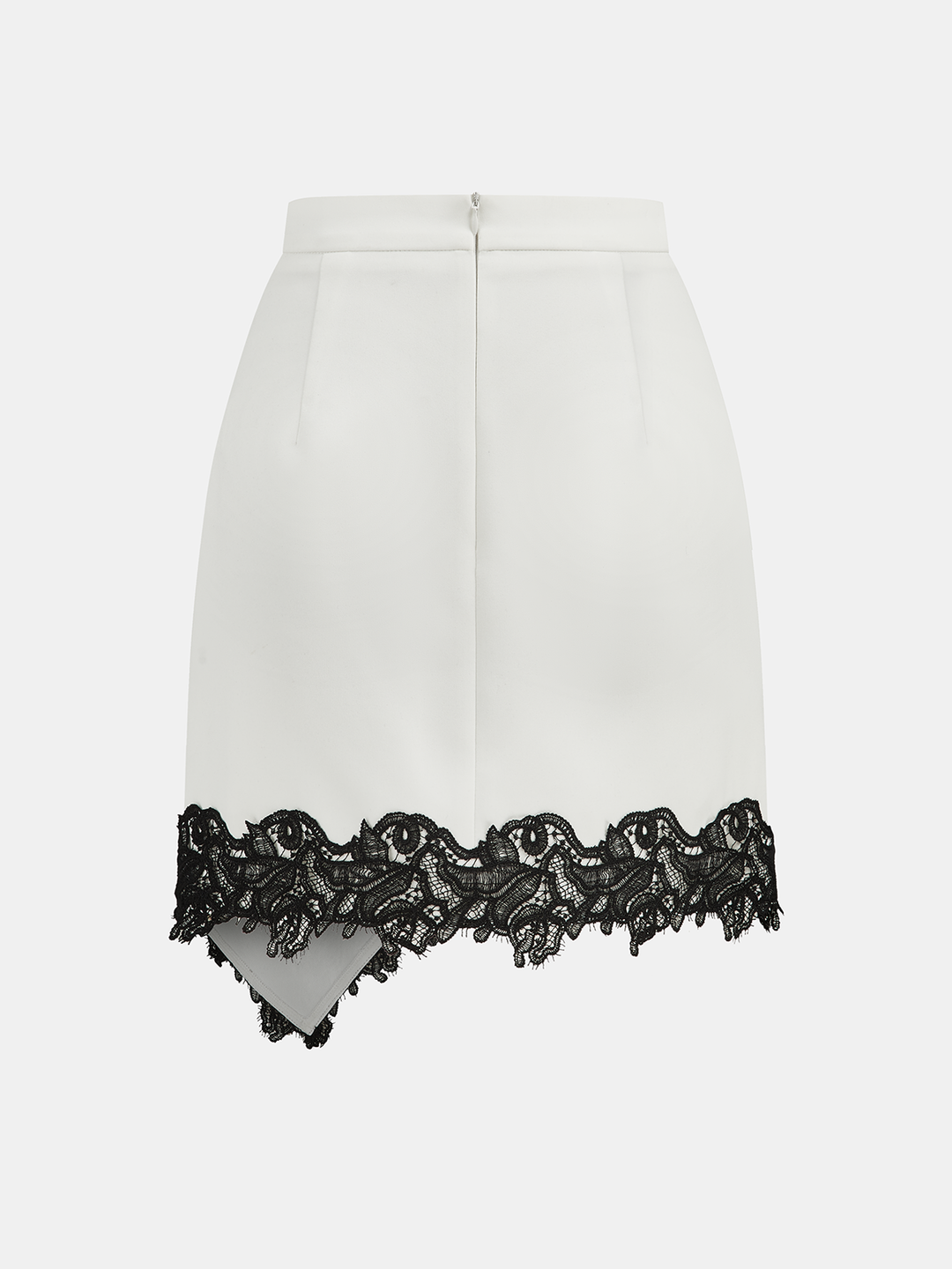 Lace Trimmed Satin Wrap Skirt