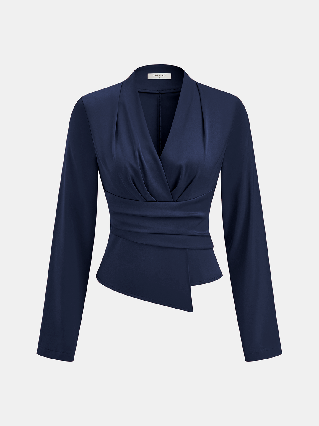 V-Neck Asymmetric Blouse