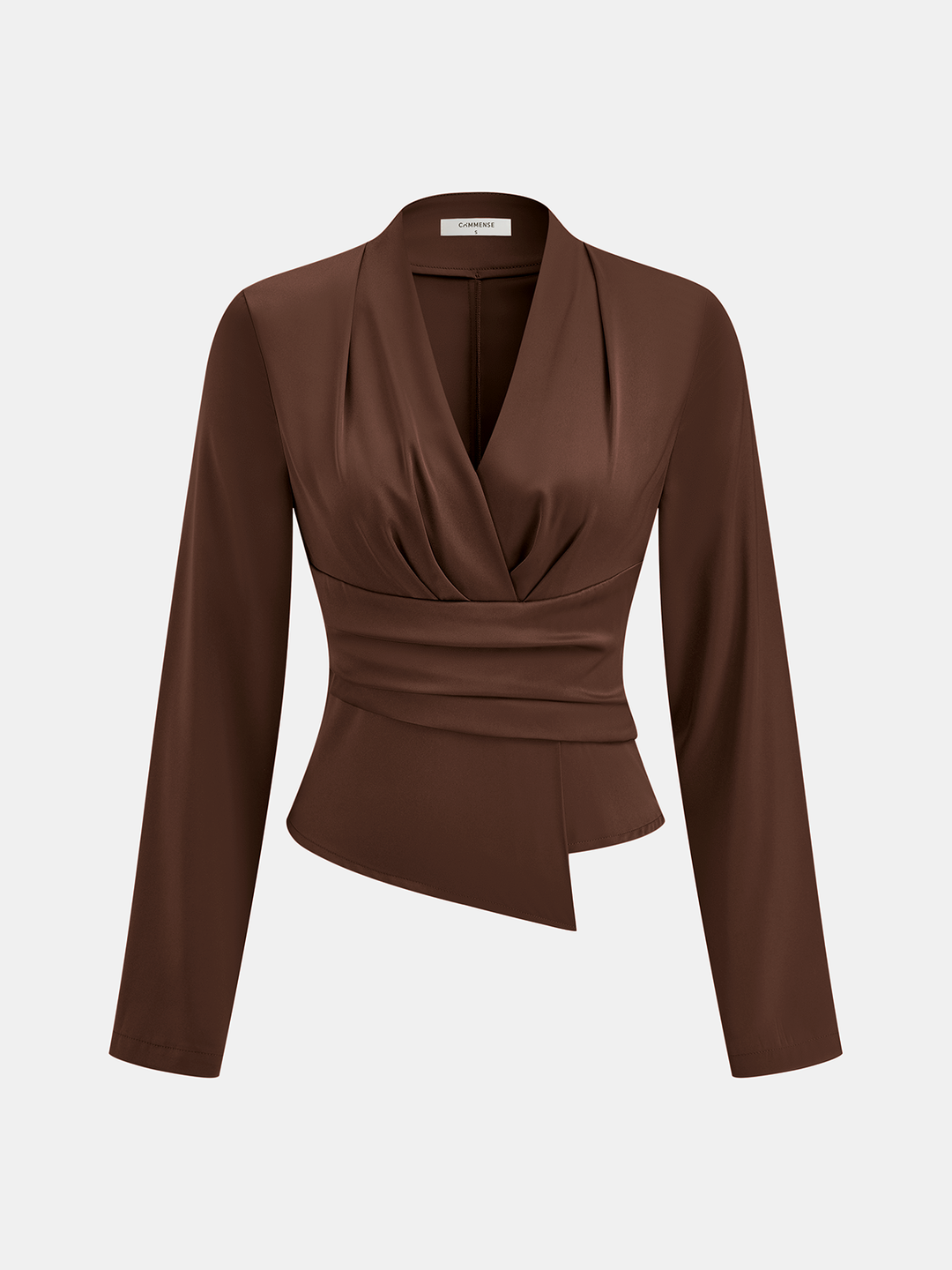 V-Neck Asymmetric Blouse