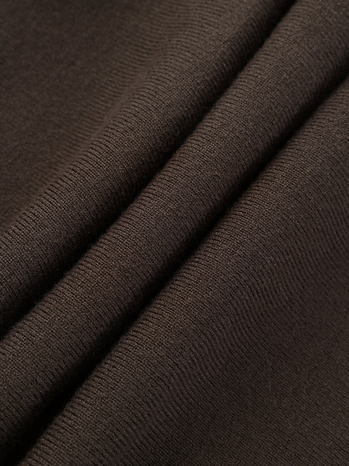 Cinched Waist Knit Shirt Dress