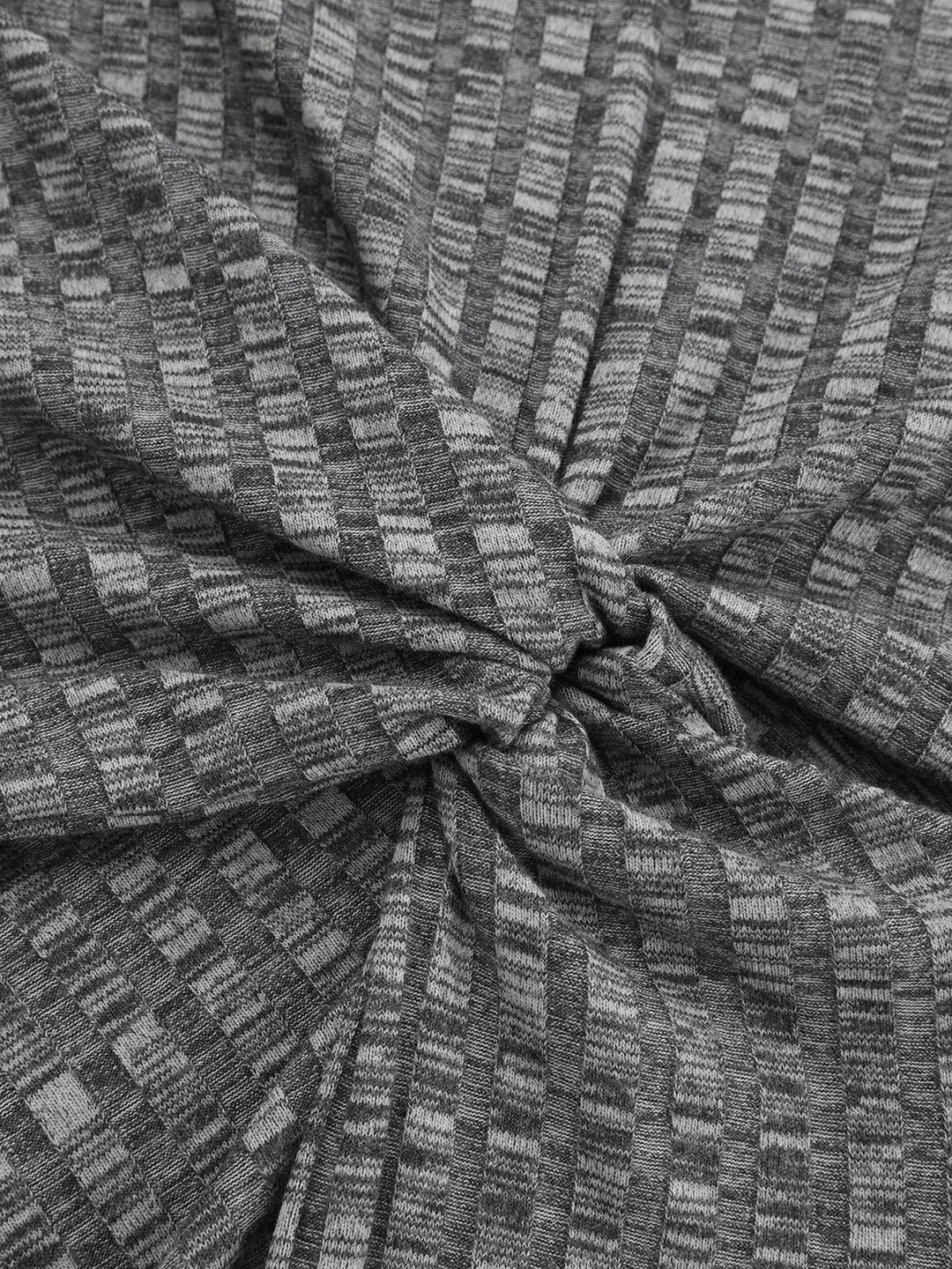 Mock Neck Twisted Side Slit Midi Dress