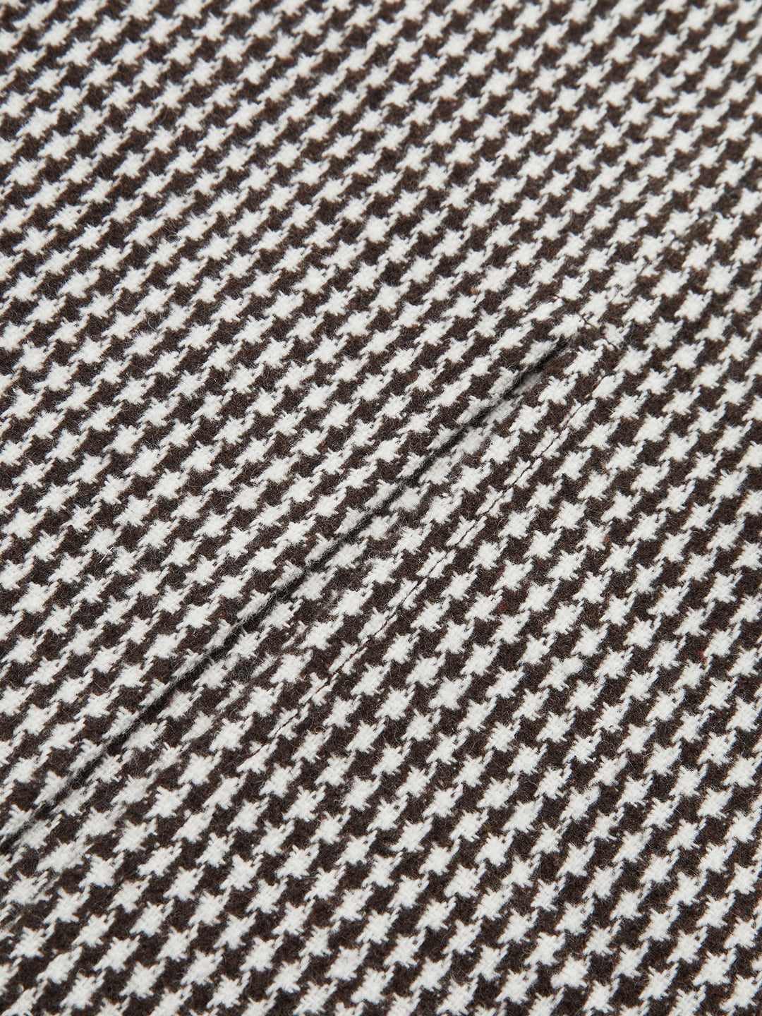 Houndstooth Tweed Belted Midi Skirt