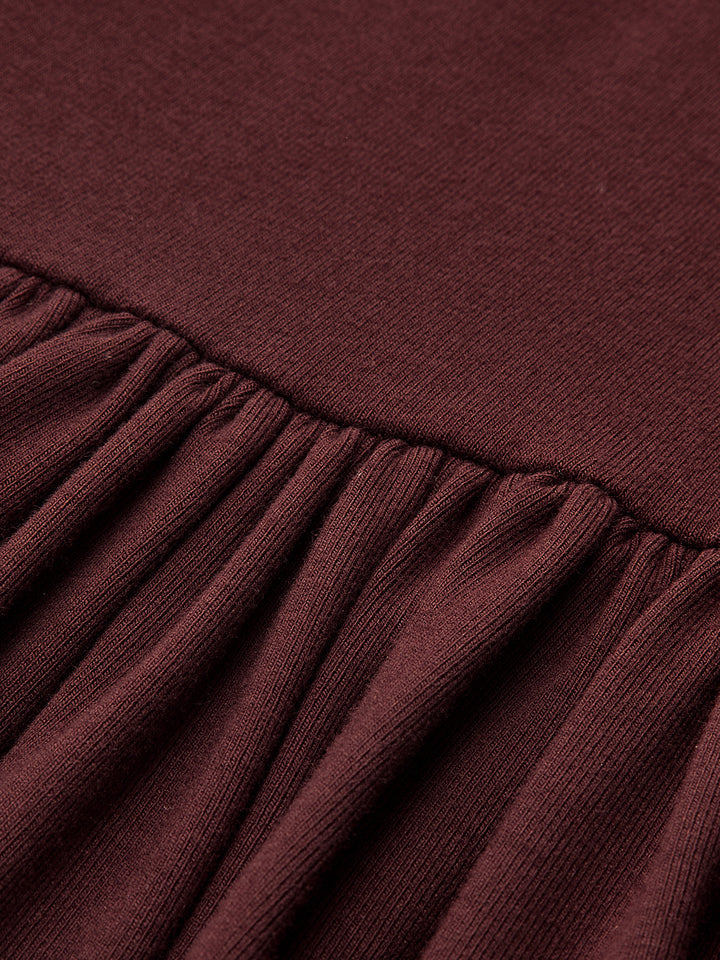 Ruched A-Line Midi Skirt