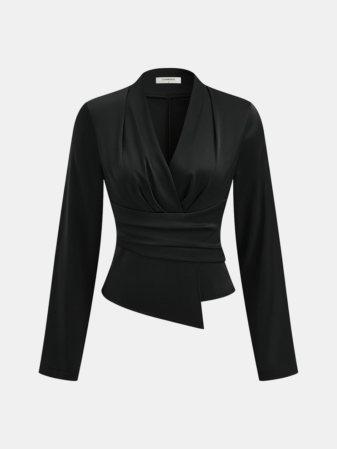 V-Neck Asymmetric Blouse