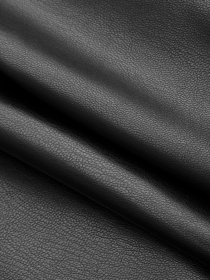 Faux Leather Ruched Mini Skirt