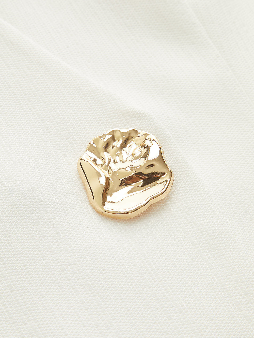 Lace Trim Metal Button Blazer