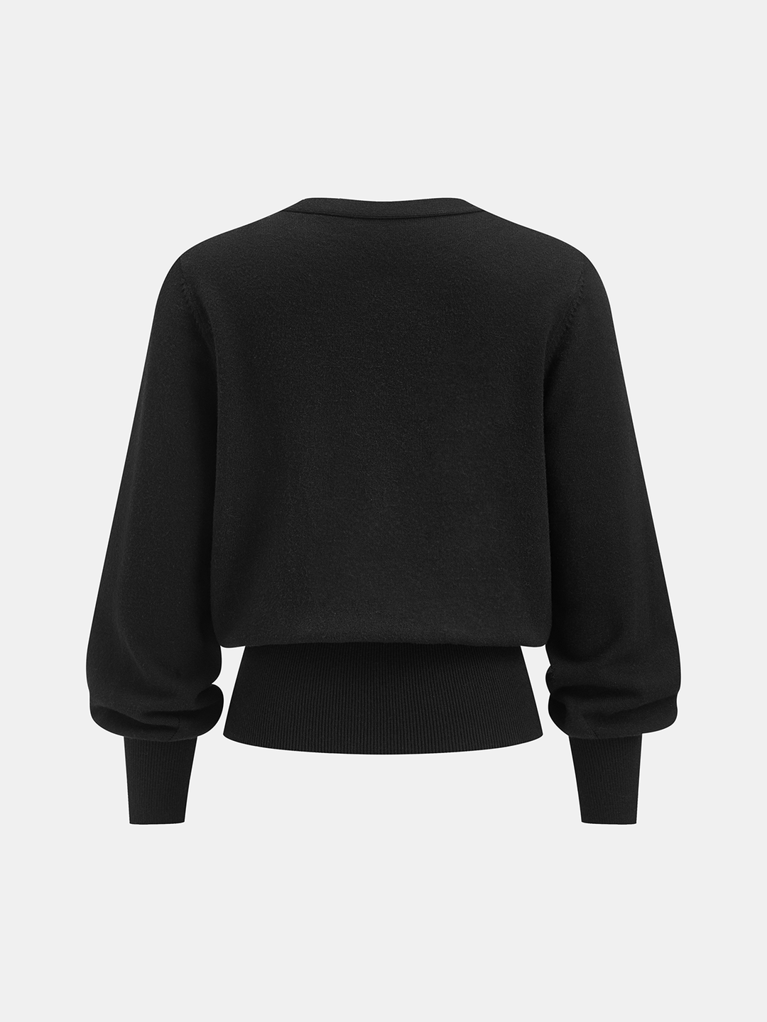 Lace-Trimmed Wrap V-Neck Knit Top