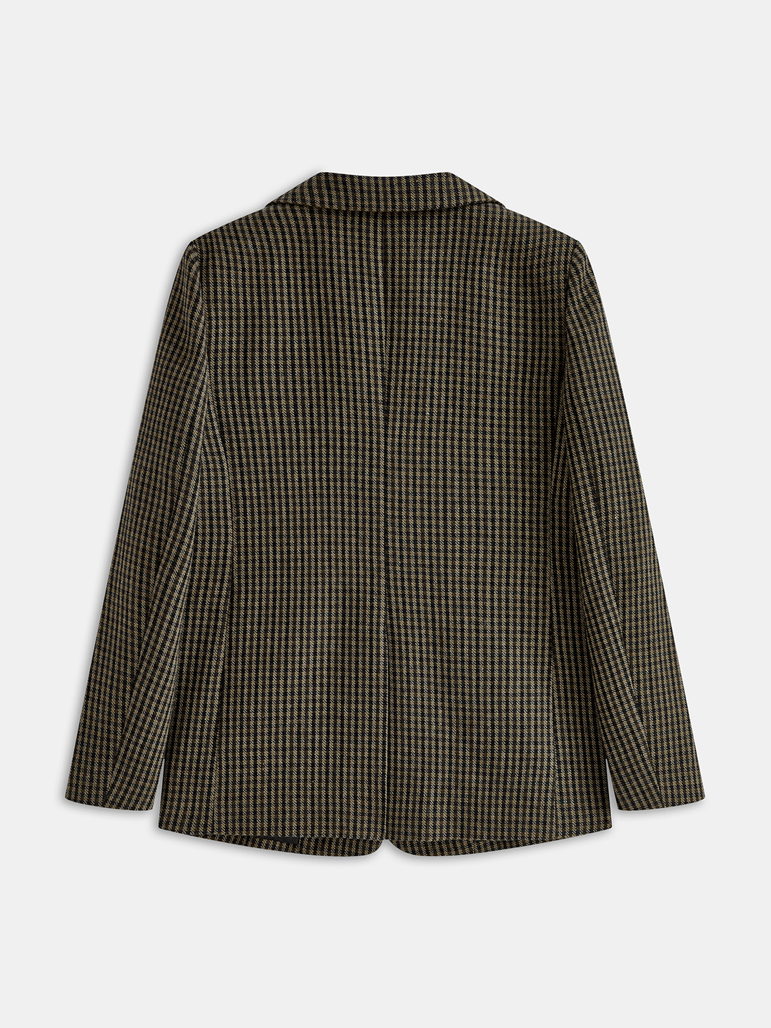 Wool-Blend Houndstooth Blazer