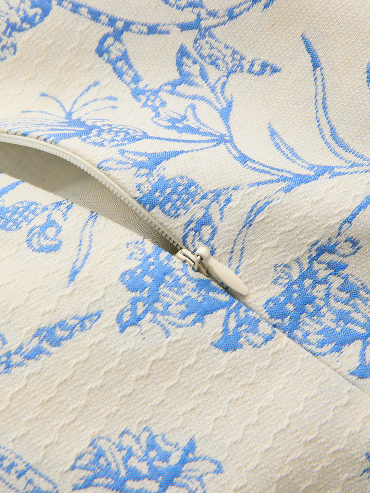 Sleeveless Floral Belted Asymmetrical Dress