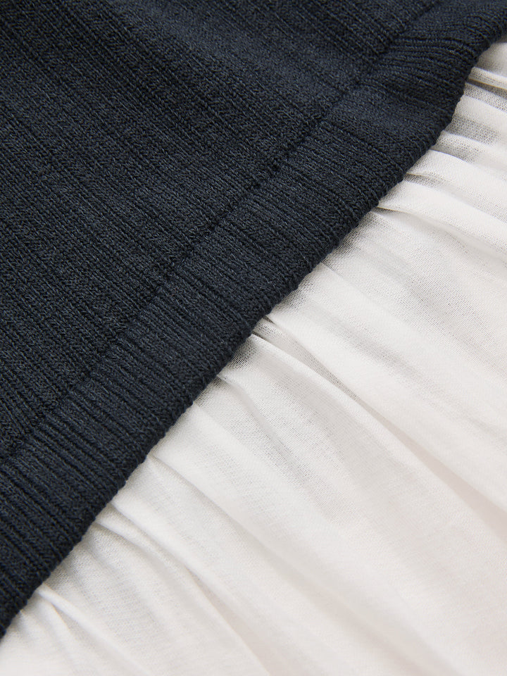 Color-Blocked Peplum Blouse