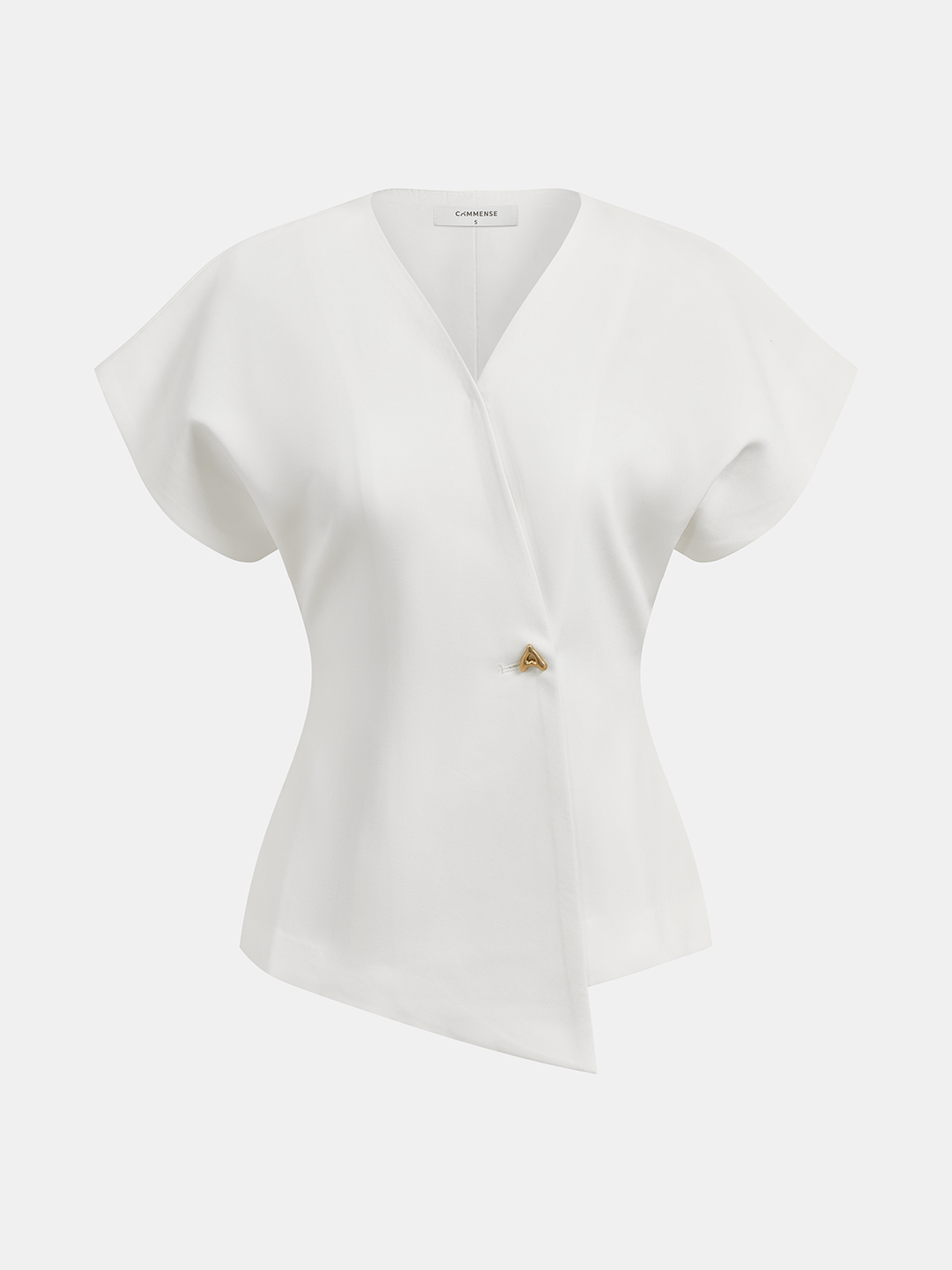 Trendy V-Neck Button Down Blouse